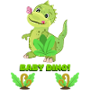 Cute Baby Dinosaur Fantasy Illustration