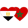 Egypt Morocco Flag Heart