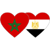Morocco Egypt Flag Heart