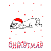 Weihnachtsmotiv mit Pudel