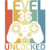 Level 36 Unlocked Funny Video Gamer 36Th Birthday