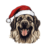 Leonberger Dog Christmas Head