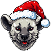 Hyena Christmas Animal Head