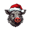 Wild Boar Christmas Animal Head