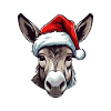 Donkey Christmas Animal Head