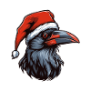 Crow Raven Christmas Animal Head