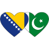 Bosnie Pakistan drapeau coeur