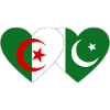 Algeria Pakistan Flag Heart