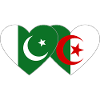Pakistan Algeria Flag Heart