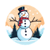Snowman Christmas Drawing