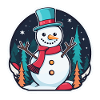 Snowman Christmas Drawing