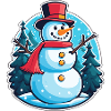 Snowman Christmas Drawing