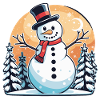 Snowman Christmas Drawing