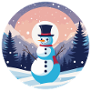 Snowman Christmas Drawing