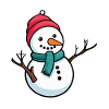 Snowman Christmas Drawing