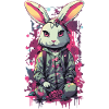 Lapin gothique esthétique Streetwear Design