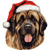 Leonberger Dog Christmas Head