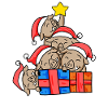 Arbre de Noël Sanglier Noël