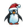 Penguin Christmas Animal Head