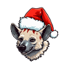 Hyena Christmas Animal Head