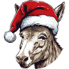 Donkey Christmas Animal Head