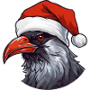 Crow Raven Christmas Animal Head