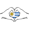 Uruguay Heart Shape with Hands