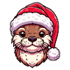 Christmas Otter Magic - Festive Design