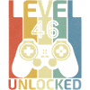 Level 46 Unlocked Funny Video Gamer 46Th Birthday