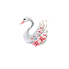 Eleganter Schwan mit Blüten