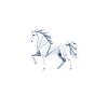 Modernes Einhorn Polygon Style