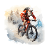Santa finished with mountain bike