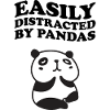 Lätt distraherad av Pandas Panda Kawaii Style