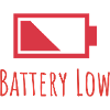 Battery Low Icon and Text
