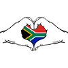 South Africa Heart Shape