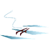 Skieur dans une crevasse