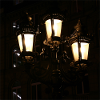 Historische Straßenlaternen Lichtspiel