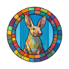 Erdferkel Buntglas Buntes Cartoon Kawaii Haustier