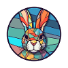 Hasen-Buntglas-Bunt-Cartoon-Kawaii-Tier