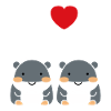 amour petit hippopotame