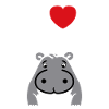 amour petit hippopotame