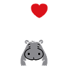 amour petit hippopotame