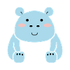 Amour petit hippopotame