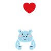 amour petit hippopotame