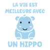 Amour petit hippopotame