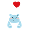 amour petit hippopotame