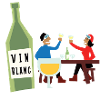Skieurs Tchin Tchin Vin Blanc