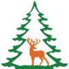 FIR TREE WITH DEER