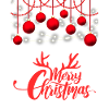 Merry Christmas with baubles