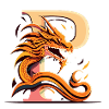 Lettre P avec dragon